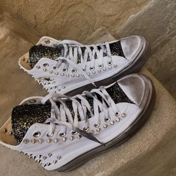 CONVERSE Platform High MOVE White Glitter
