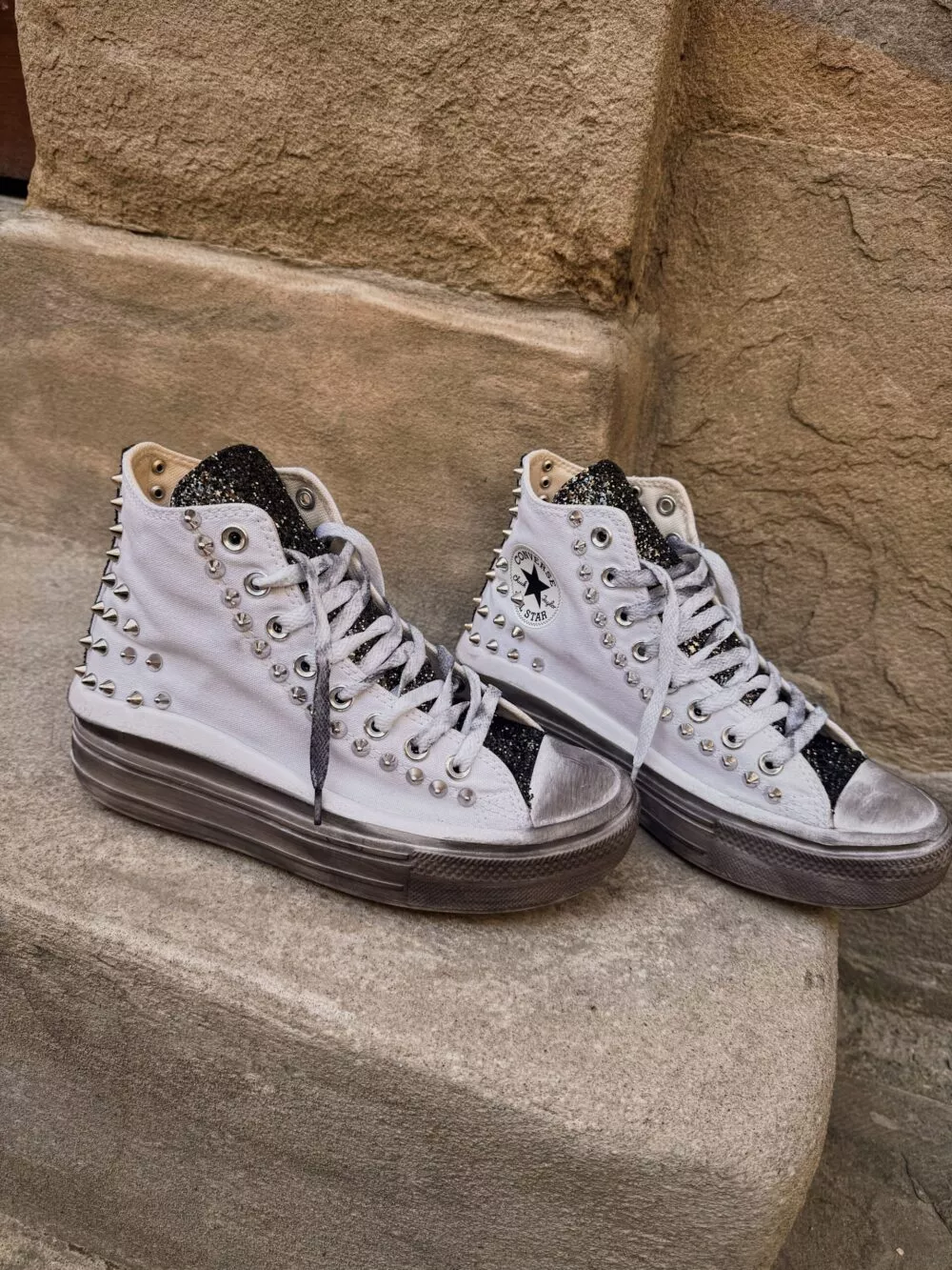 CONVERSE Platform High MOVE White Glitter - foto 2