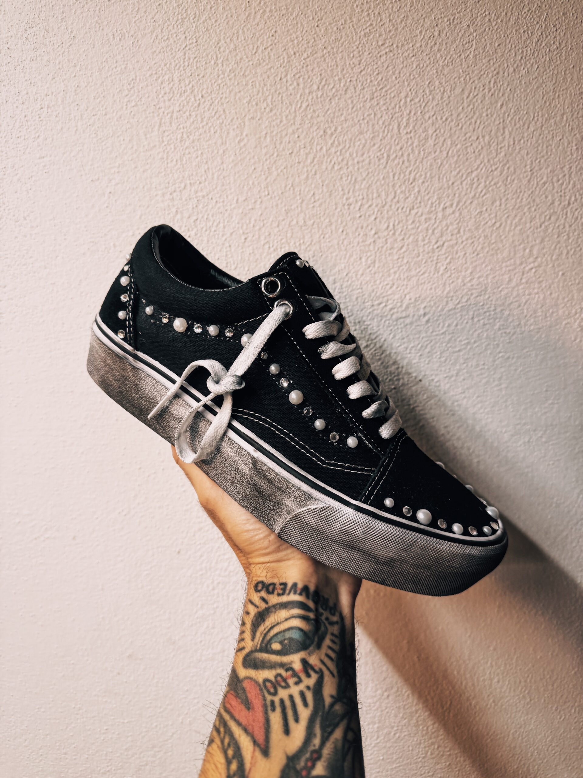 Processed with VSCO with a1 preset VANS OLD SKOOL PLATFORM Black PEARLIZED - immagine 1