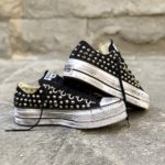 CONVERSE PLATFORM BASSA NERA BORCHIE 4