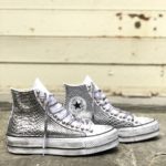 Converse HIGH Platform White PITONE SILVER 1