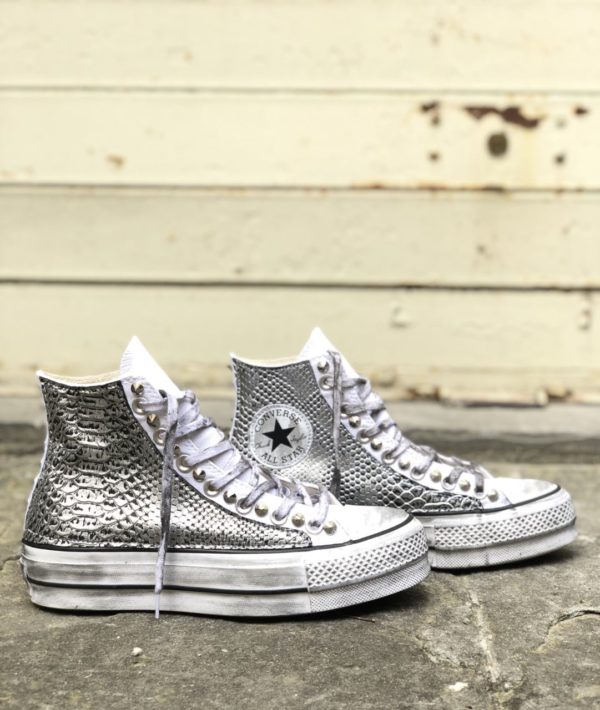 Converse High Platform White (Pytho Silver)