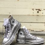 Converse HIGH Platform White PITONE SILVER 2