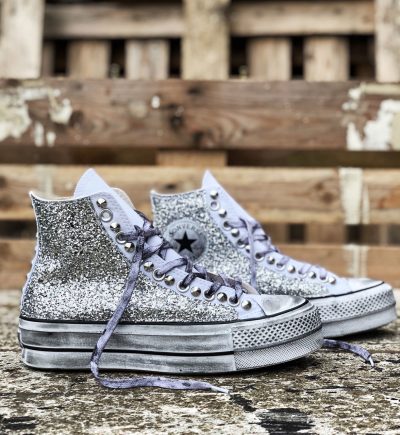 white glitter converse high tops
