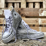 Converse PLATFORM HIGH White Glitter Silver 2