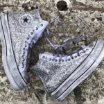 Converse PLATFORM HIGH White Glitter Silver 4