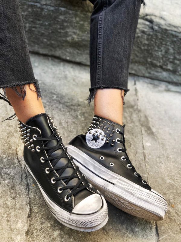 Converse Platform Leather Black Collar