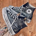 Converse Platform High Black Glitter