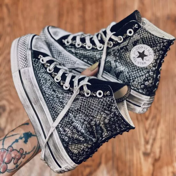CONVERSE PLATFORM HIGH Black Pytho