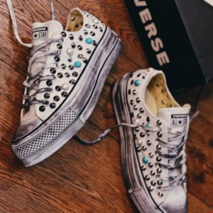 Converse Platform Low White Stardust