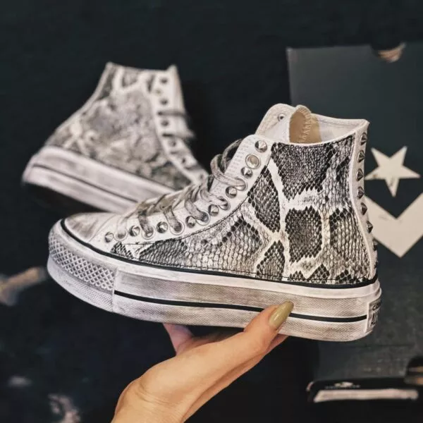 Converse Platform High White Pytho (White)