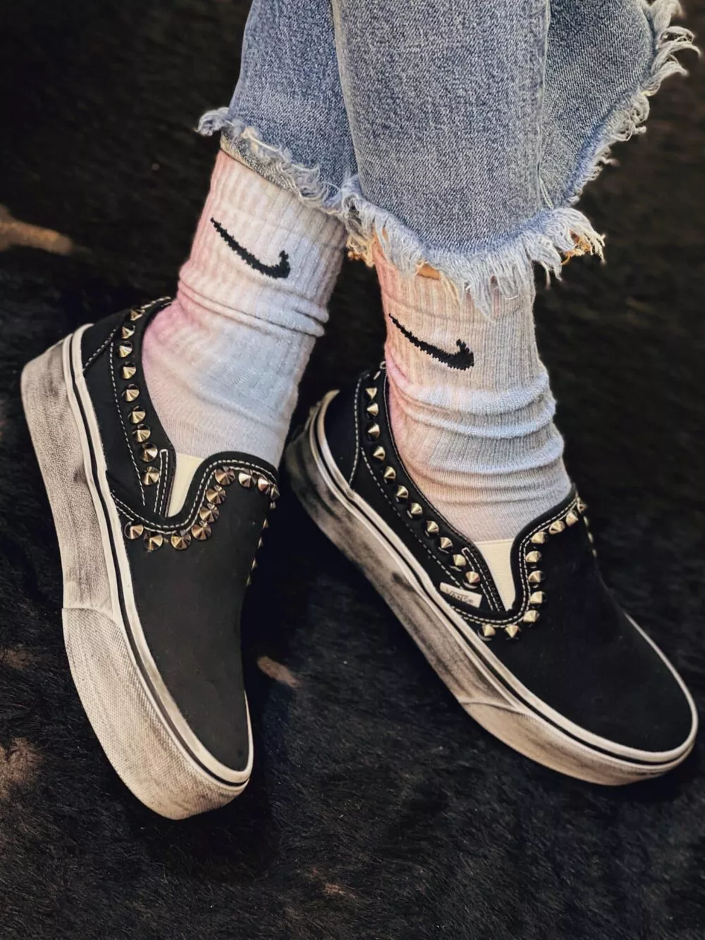Vans Slip On Platform Borchie Black