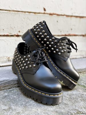 DR MARTENS 1461 BEX SMOOTH BLACK Full Borchie - immagine 3