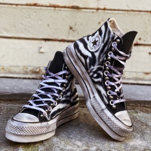 Converse Platform High Black Animal Zebra