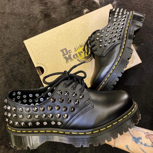 DR MARTENS 1461 BEX SMOOTH BLACK Full Borchie