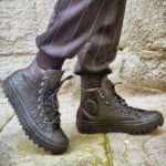Converse Platform Leather Black Glitter Borchie