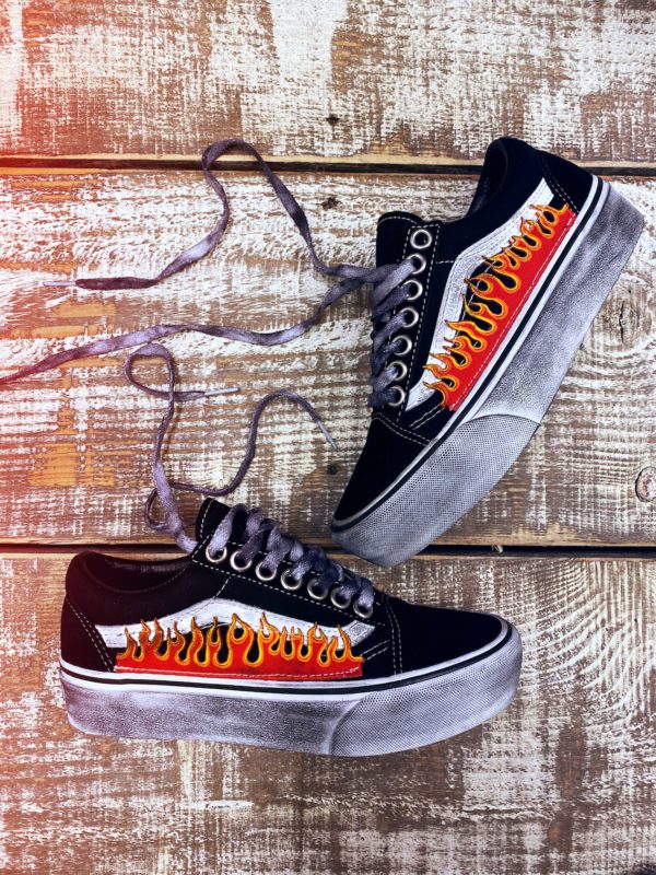 vans platform flame