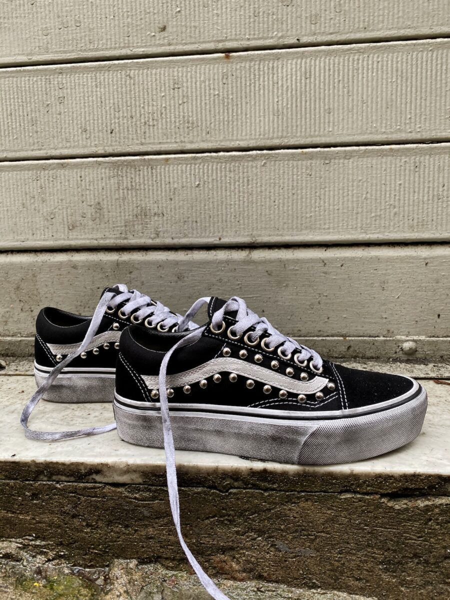 Vans Old Skool Platform Black Borchie (Sferiche) - immagine 2