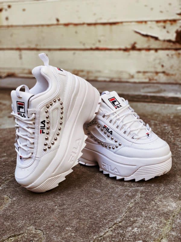 Le tue scarpe FILA DISRUPTOR PLATFORM WHITE BORCHIE personalizzate da  Blazelab - Store Online