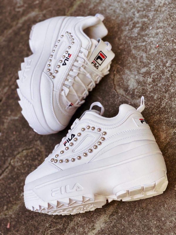 Le tue scarpe FILA DISRUPTOR PLATFORM WHITE BORCHIE personalizzate da  Blazelab - Store Online