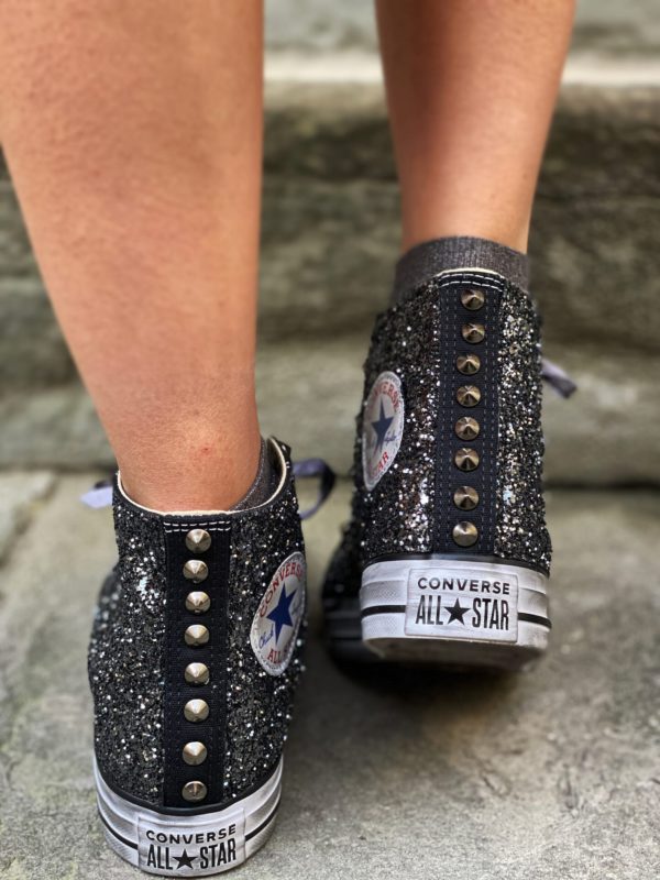 Converse Classic High Black Glitter