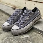 Converse Platform Low LTD grigio borchie argento Sneakers custom