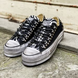 Converse Platform Low Black Zebra Borchie