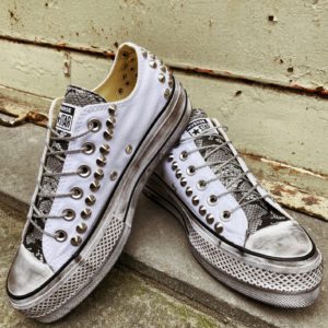 Converse Platform Low White Pitone Borchie