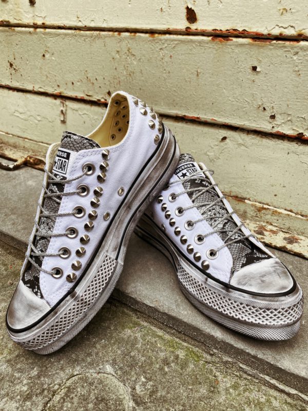 converse platform bianche online