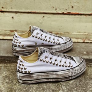 Converse Platform Low White Pitone Borchie
