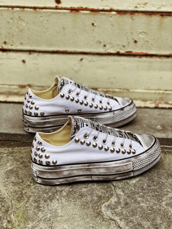 Converse Platform Low White Pitone Borchie
