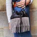 Mia Bag Tracolla Morbida Pelle Nero M B Oro