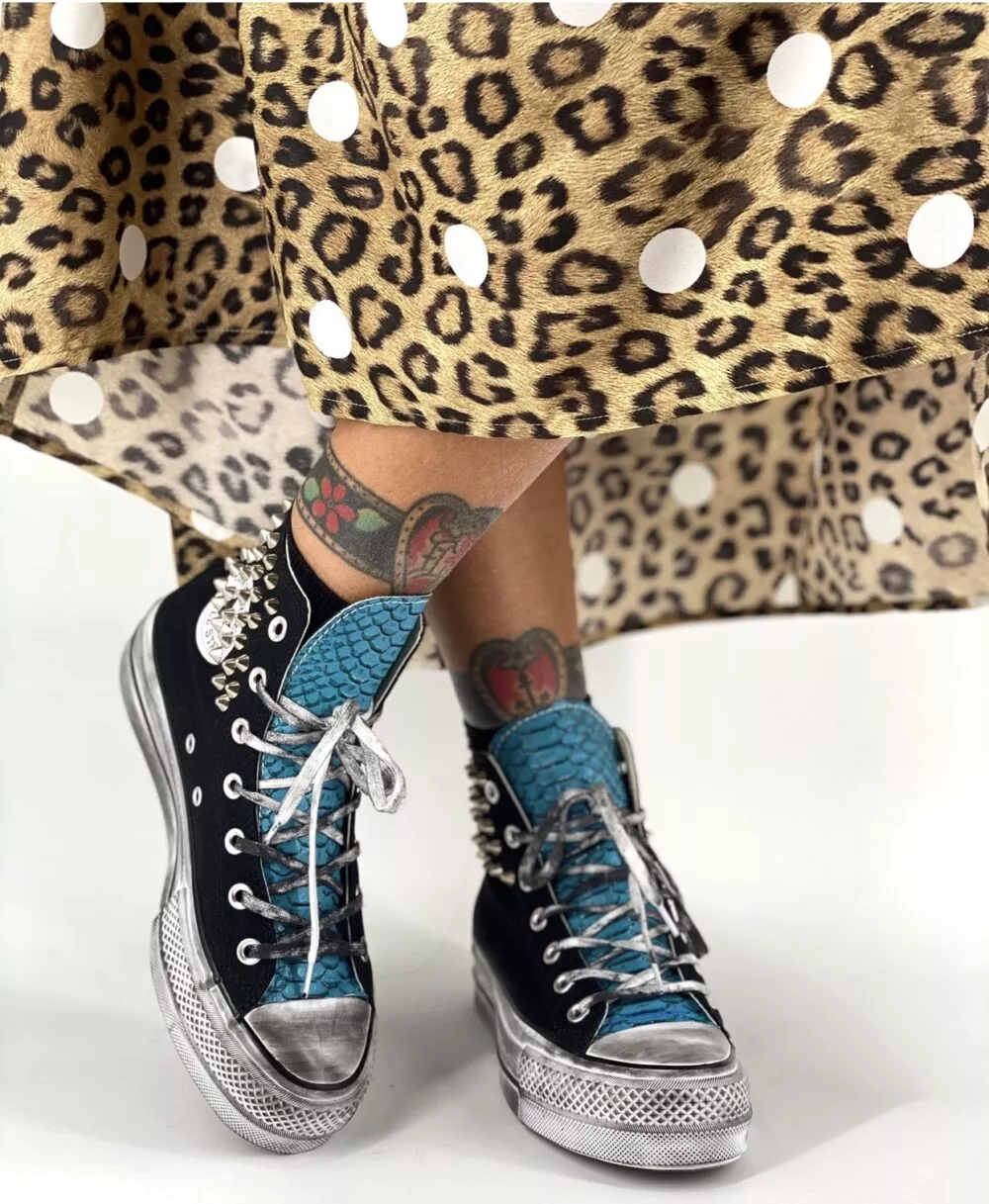 Converse Platform High Black Collar Pito Sky