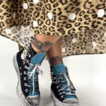 Converse Platform Low Black Pitone Borchie