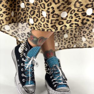 Converse Platform High Black Collar Pito Sky