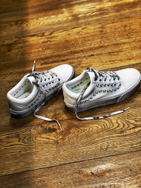 Vans Old Skool Platform White Spikes