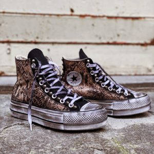 Converse Platform High Black Animal Natural