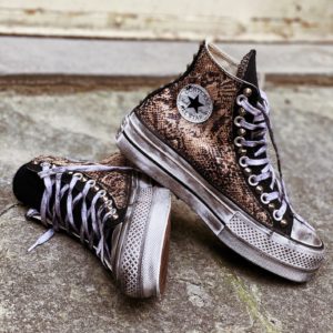 Converse Platform High Black Animal Natural