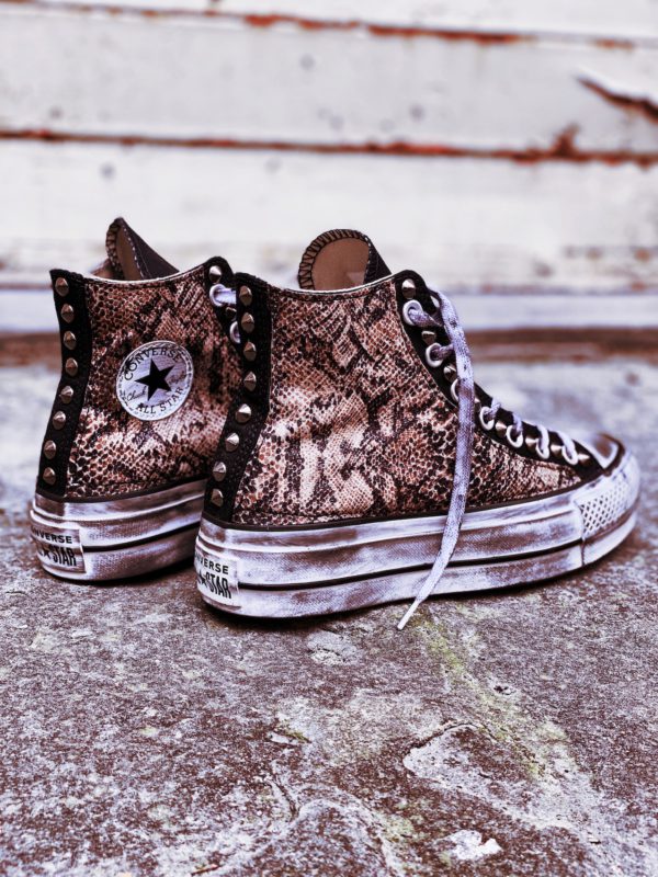 Converse Platform High Black Animal Natural