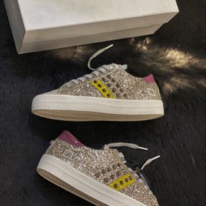 D.A.T.E. Hill Low Glitter Platinum Borchie
