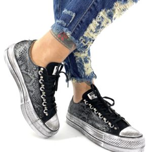 Converse Platform Low Animal Pytho Black