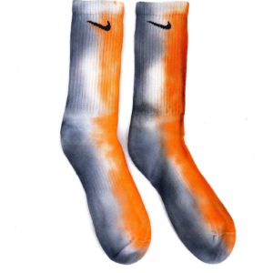 Nike Tie Dye Socks Orange White Black