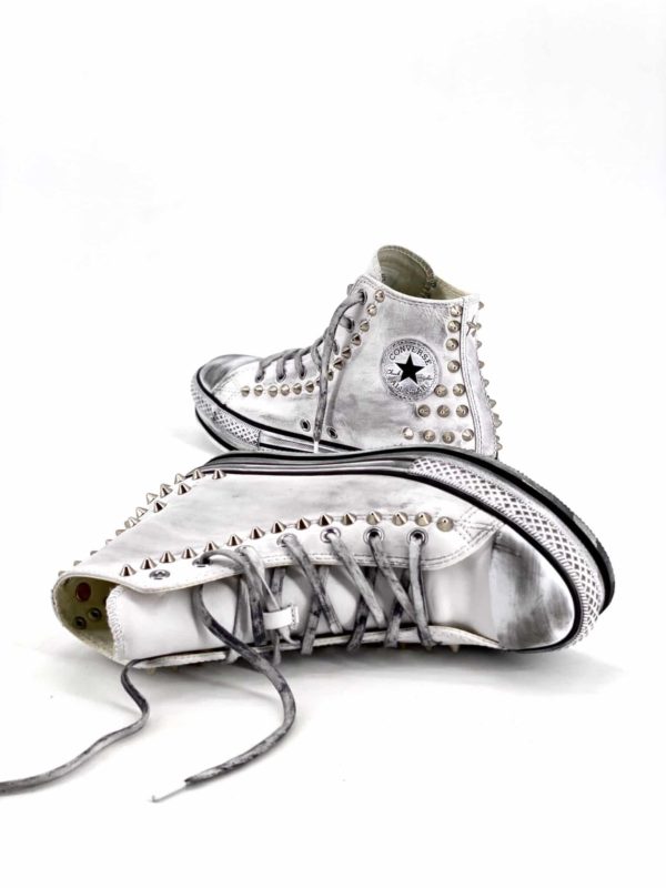 Converse Platform Eva High White Leather Spikes