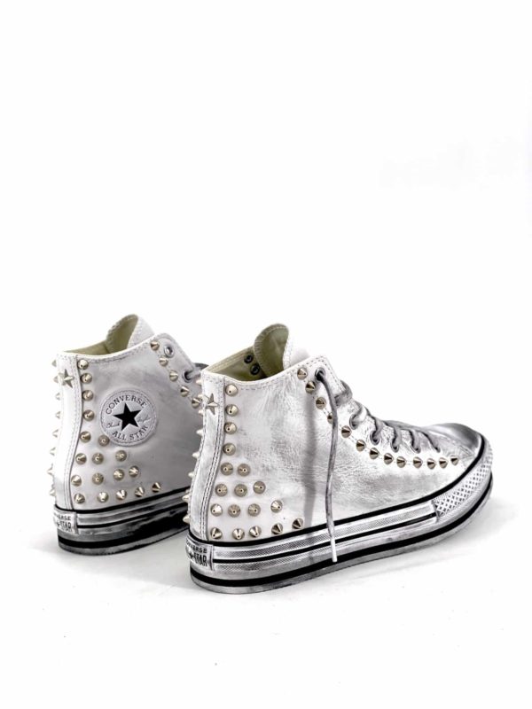 Converse Platform Eva High White Leather Spikes