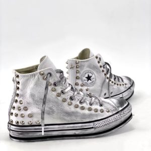 Converse Platform Eva High White Leather Spikes
