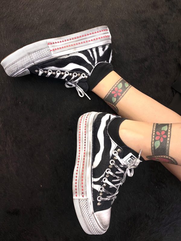 Converse Platform Low Animal Zebra (Hearts)