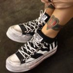 Converse Platform Ltd White Leather Collar Pytho