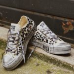 Converse Platform Ltd White Leather Collar Pytho
