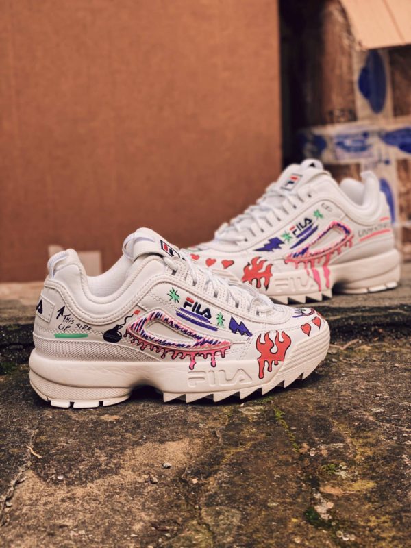 Fila Disruptor White Graffiti