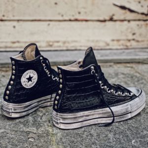 Converse Platform High Leather Black Croco